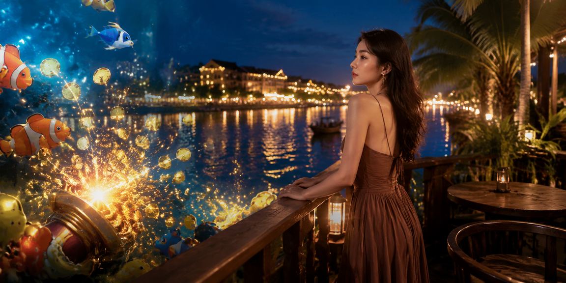 Khách du lịch và người dân Hội An thưởng thức cà phê và trải nghiệm cá cược trực tuyến nhẹ nhàng