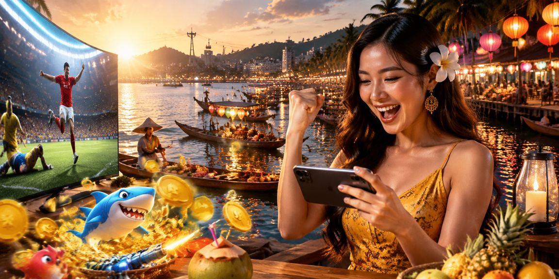 Người dùng trải nghiệm casino di động 7up99 tại bãi biển Phú Quốc